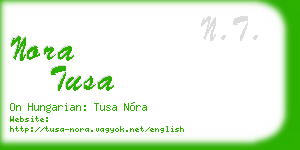 nora tusa business card