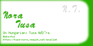 nora tusa business card